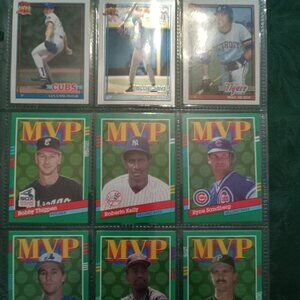 Set of 9 baseball cards, 6 are MVP cards, great condition